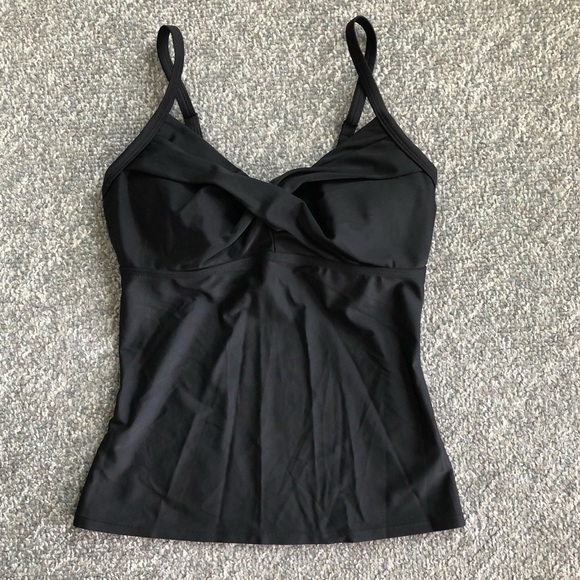 Athleta Other - Athleta tankini swim top black Size 34D 34DD Tall